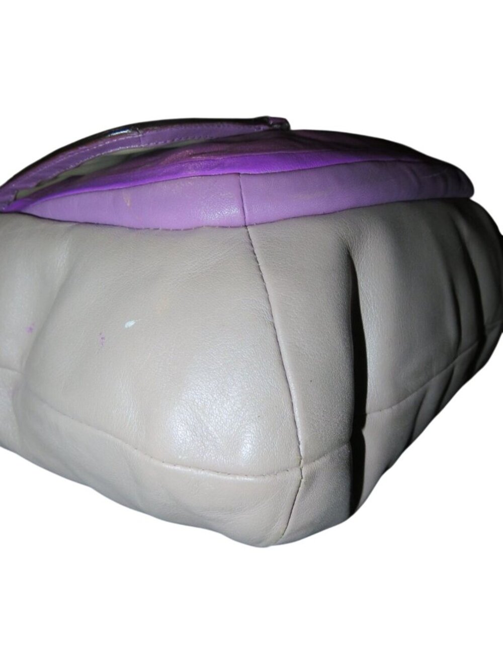 Coach 2013 Kristin Spectator Lavender & Mauve Leather Purple Colorblock Hobo Bag - Picture 9 of 13
